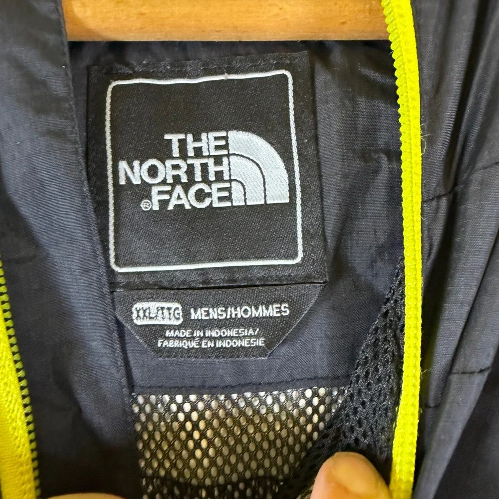 The North Face Mens XXL‎ Black Neon Yellow Half Zip Anorak Windbreaker Jacket